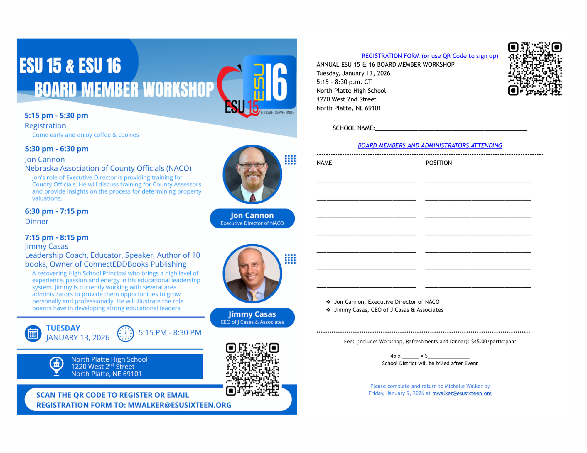 ESU 15 & ESU 16 Board Member Workshop